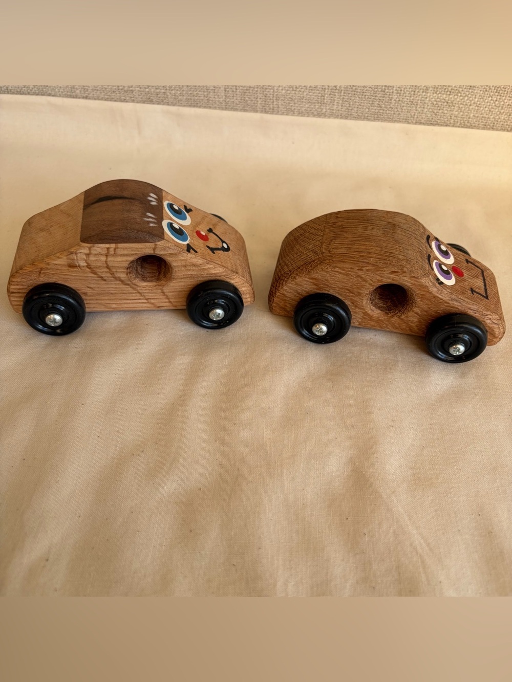 Vintage Style Wooden Car Toys Set of 2